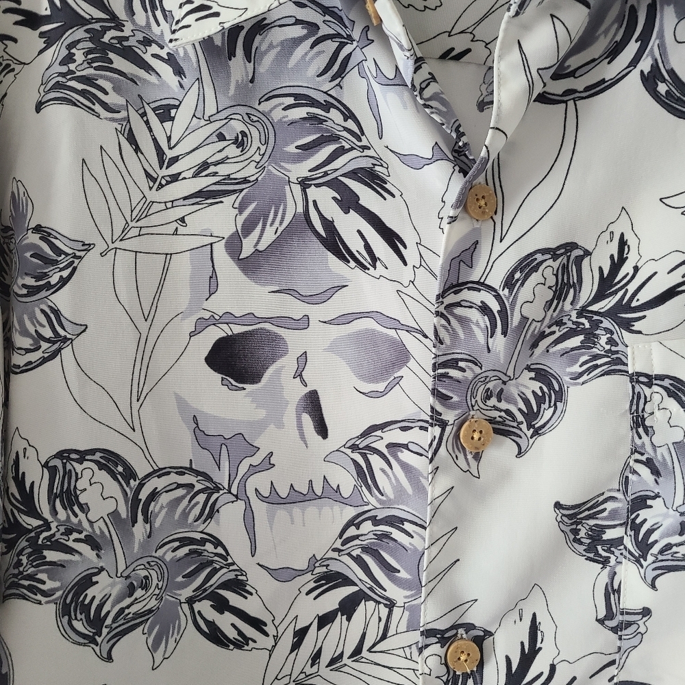 SALE! X9 Skull Hawiian Shiry - Picture 2 of 5